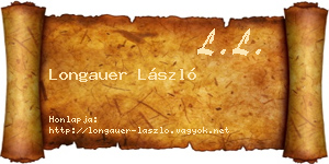 Longauer László névjegykártya